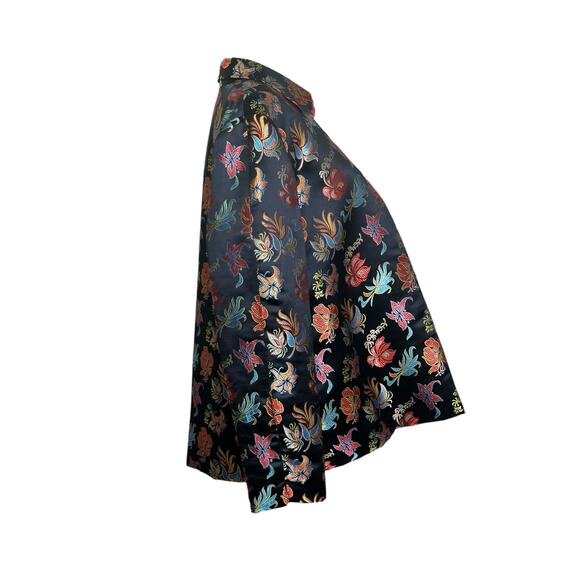 Reversible black red floral embroidered Asian inspired blazer size Medium - Picture 5 of 16